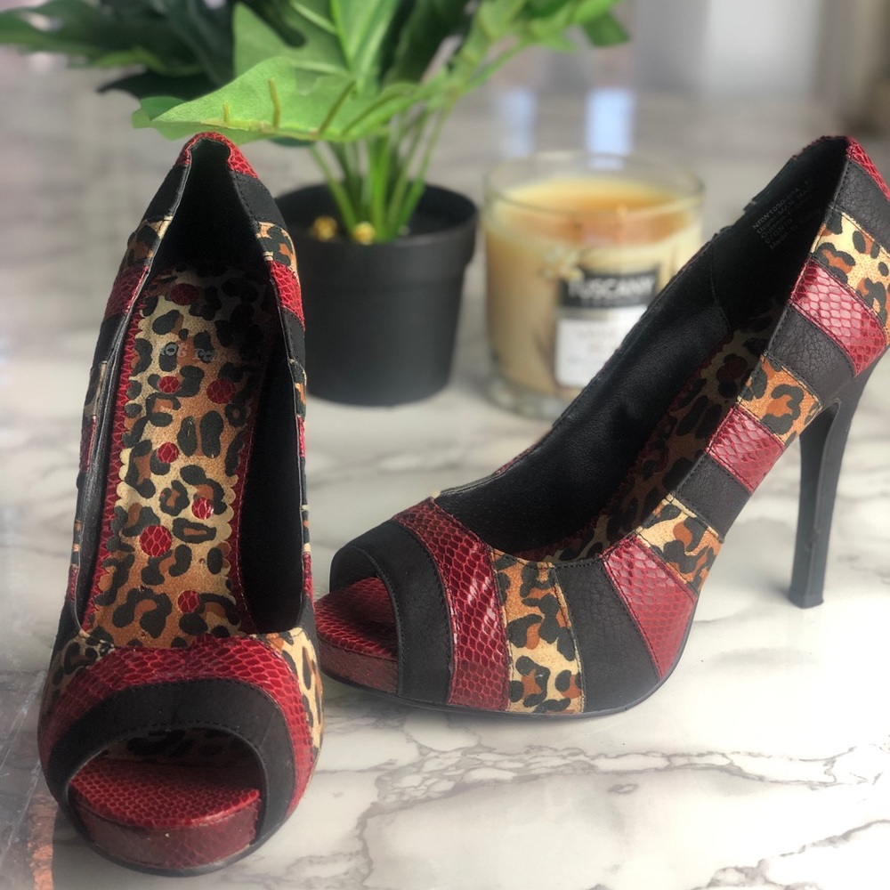 Multi pattern/colored heels